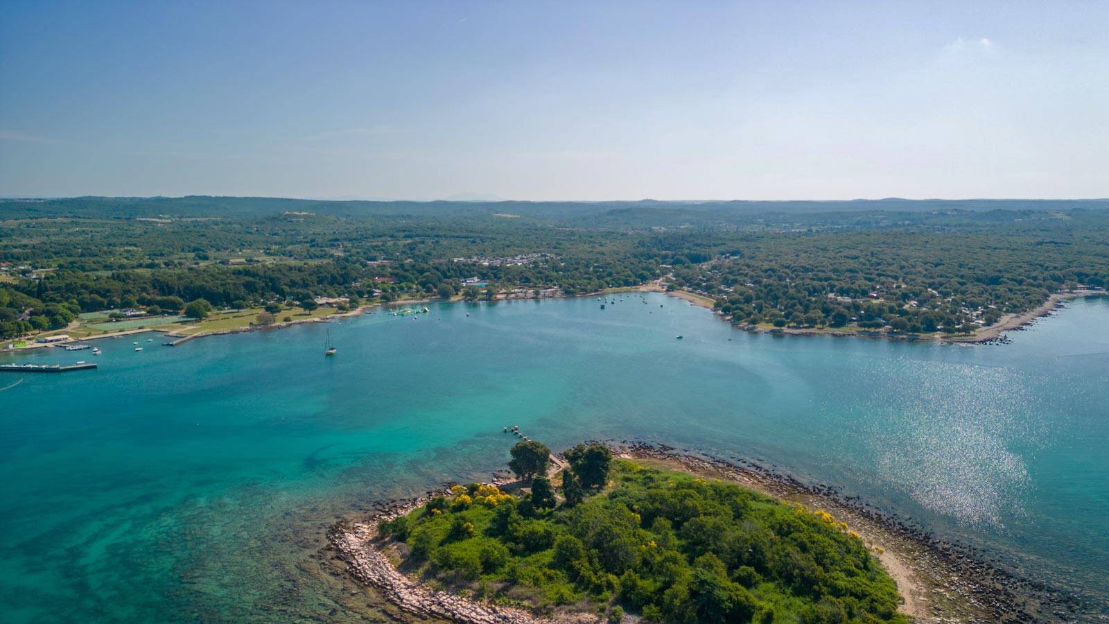Baie de Rovinj dans l'Istrie, en Croatie